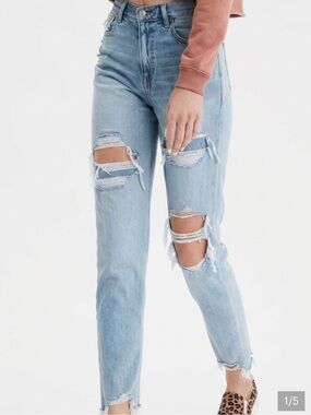 American Eagle Outfitters Distressed Mom Jeans